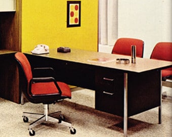 1970 Allsteel 2000 Desk line with Penta Seating